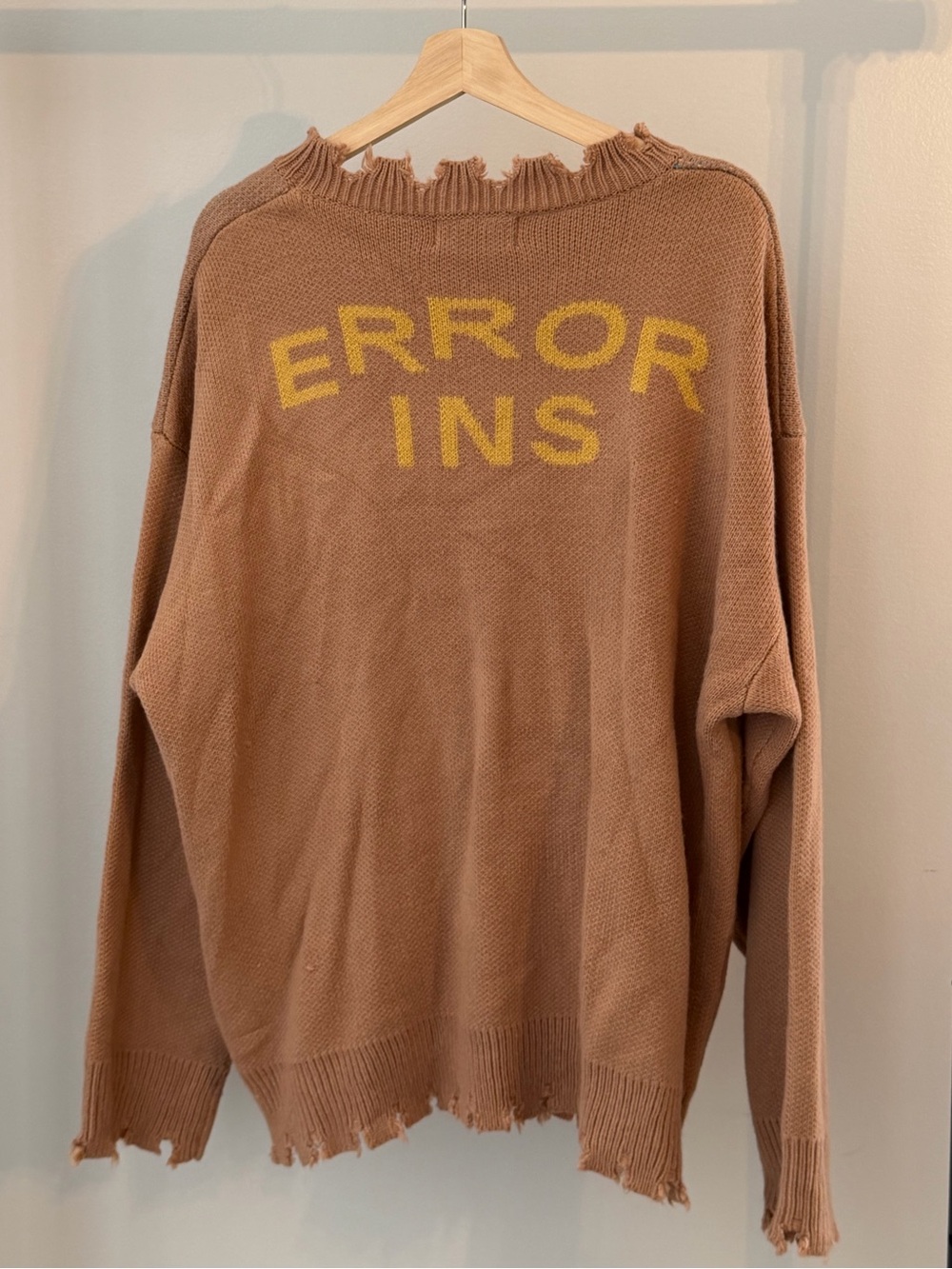 Ins Error Distressed Sweater